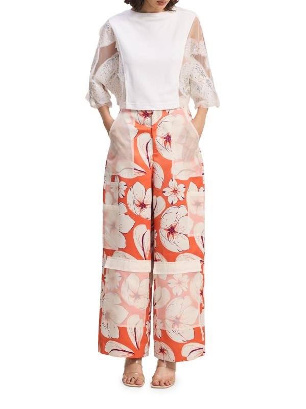 #6: بنطلون كارجو بجيب مزهّر - متعدد