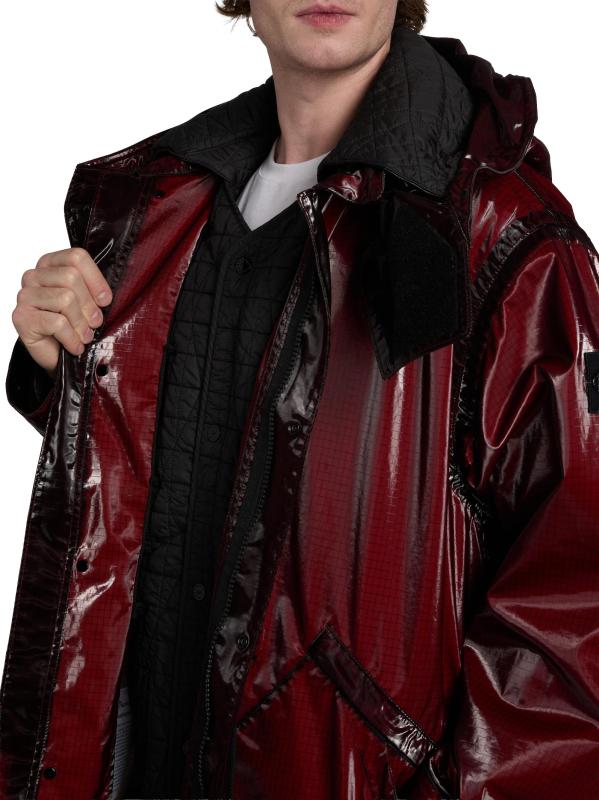 #6: معطف باركا قصير - عنابي اللون