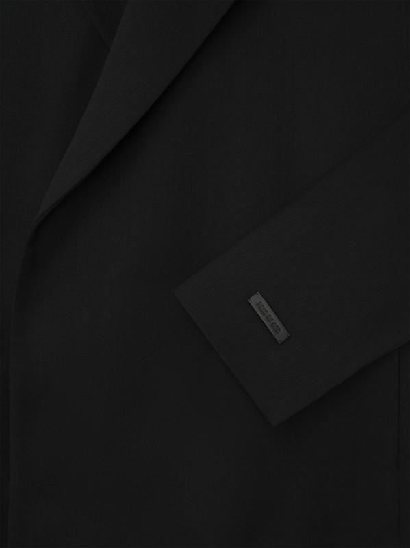 #3: بليزر مزدوج الصدر من الصوف - أسود