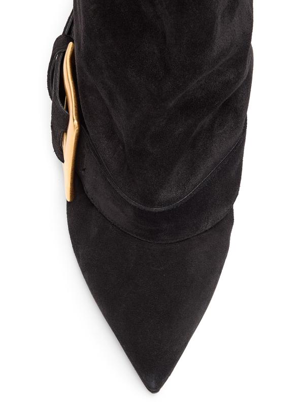 #4: حذاء Anthem 75 ملم من الجلد المدبوغ حتى الركبة - أسود