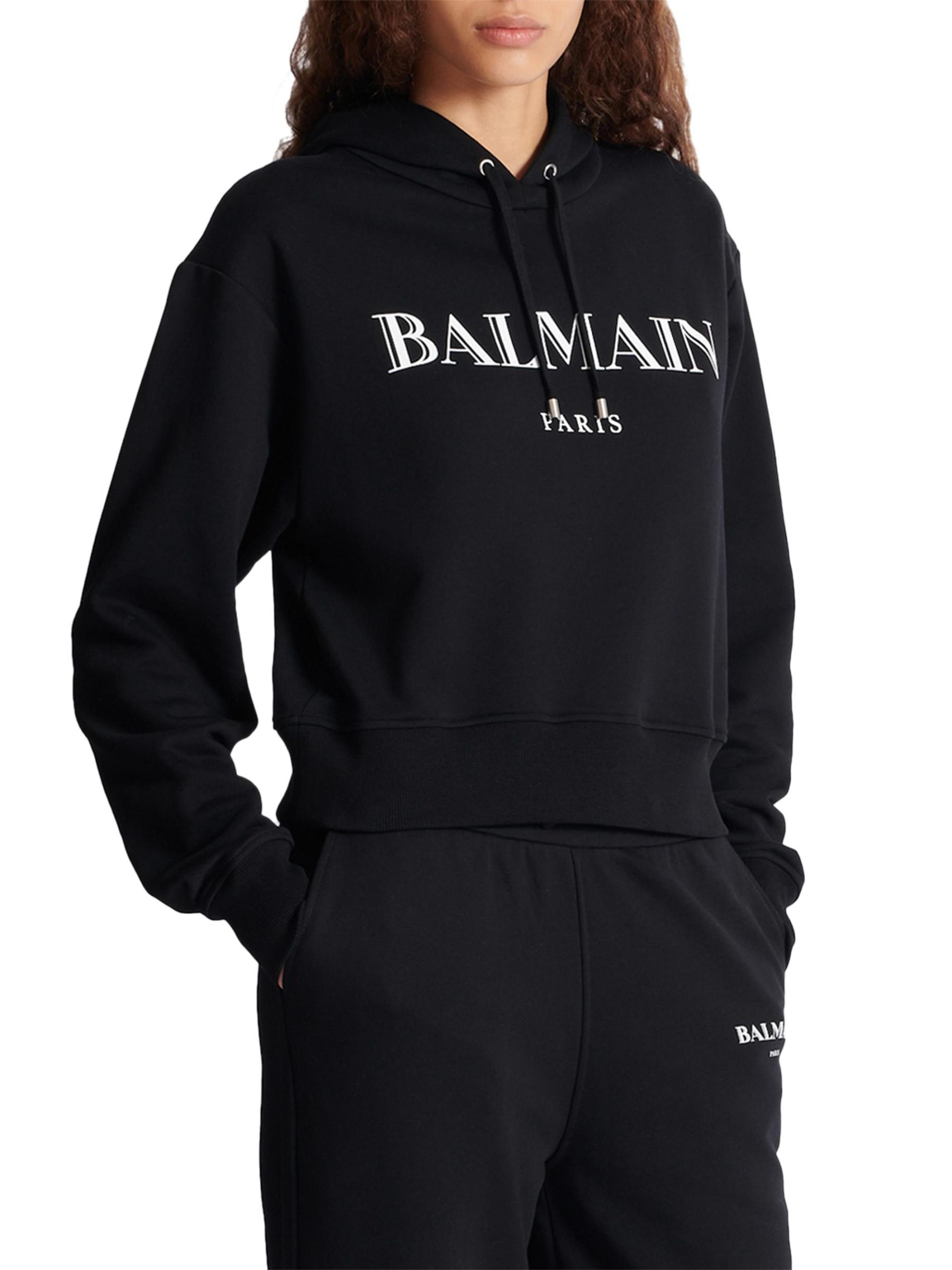 BALMAIN ロゴプリント パーカー Balmain - ロゴ・グラフィック・パーカー をオンライン購入