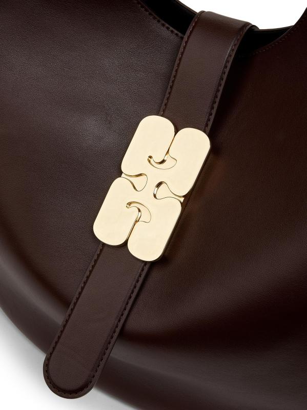 #5: حقيبة هوبو جلدية كبيرة من كات - قهوة تشيكوري