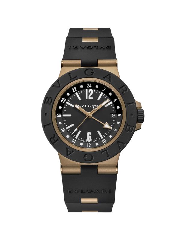 ساعة بولغري بولغري مصنوعة من التيتانيوم والألومنيوم وسوار مطاطي/40 ملم