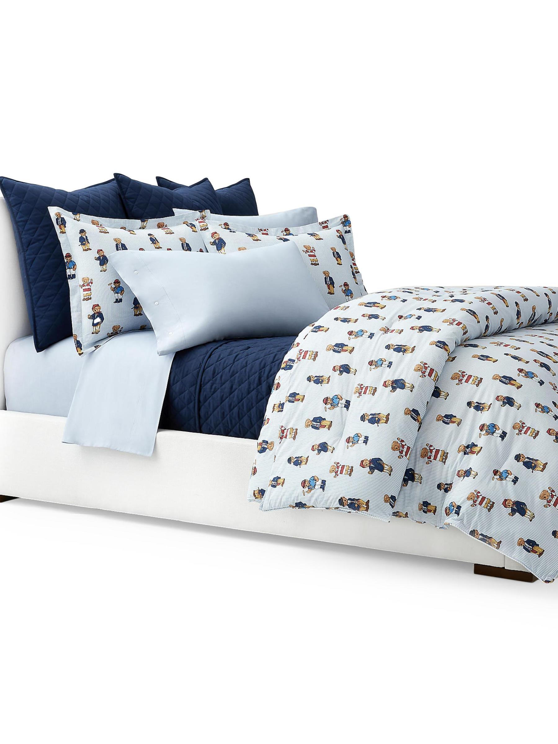 Shop Ralph Lauren - Teddy Bear Stripe 4-Piece Sheeting Set | Saks