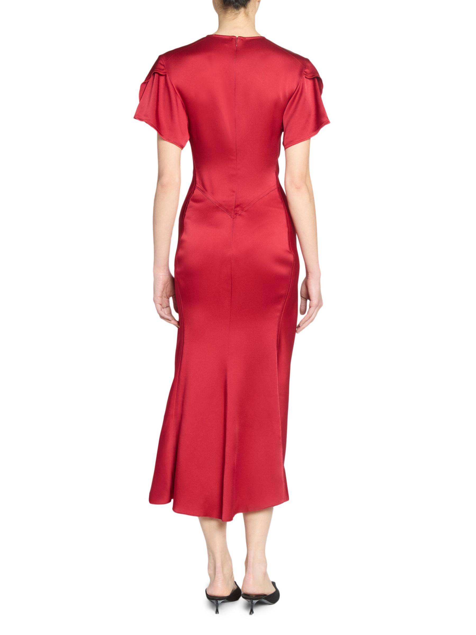 【Victoria Beckham】カットアウト◆サテン◆ミディアムドレス Victoria Beckham】カットアウト◇サテン◇ミディアムドレス