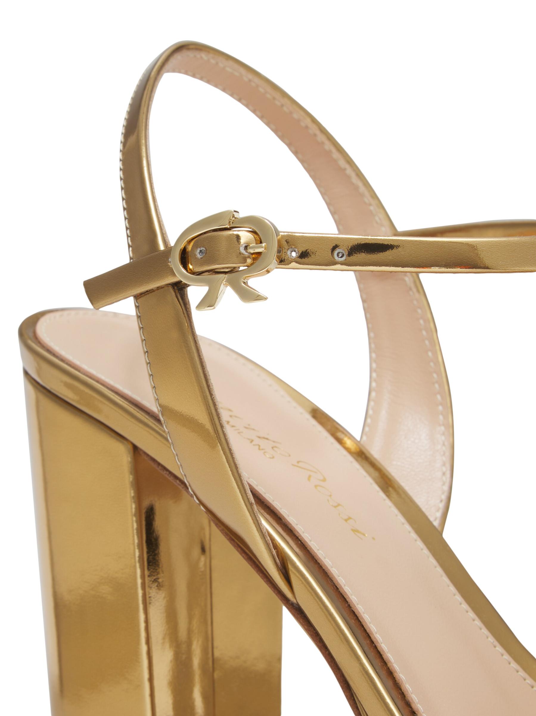 Gianvito Rossi - 120MM メタリックレザープラットフォーム