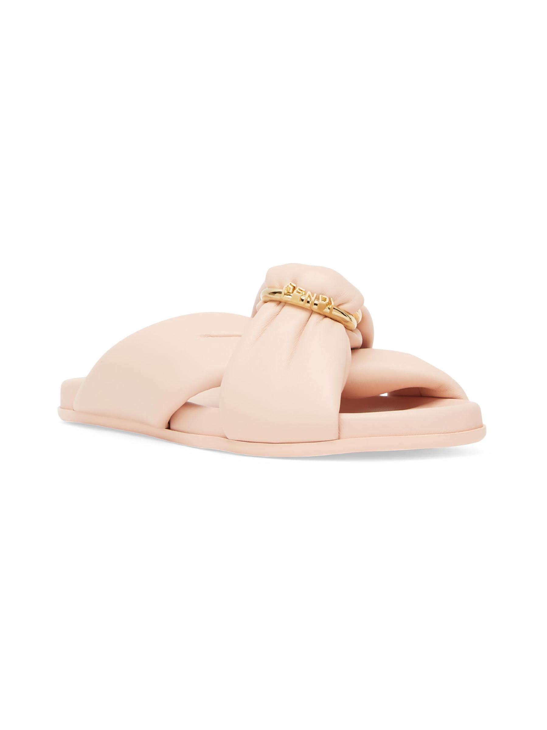 Shop Fendi - Fendi Feel Knot Leather Slide Sandals | Saks Shop Fendi - Fendi Feel Knot Leather Slide Sandals | Saks