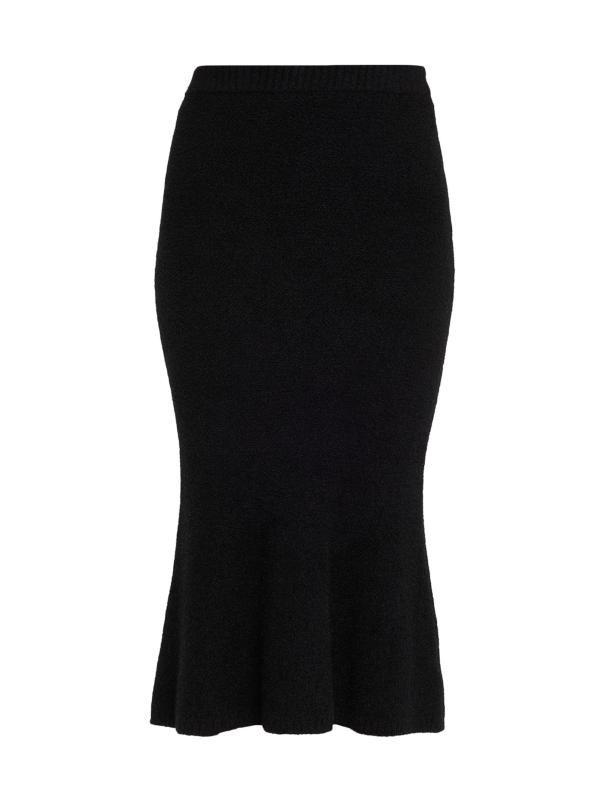 تنورة سالم متوسطة الطول محبوكة