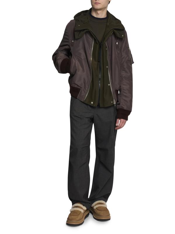 Sacai - ダブル・ジップ・ツイル・ジャケット をオンライン購入 | Saks