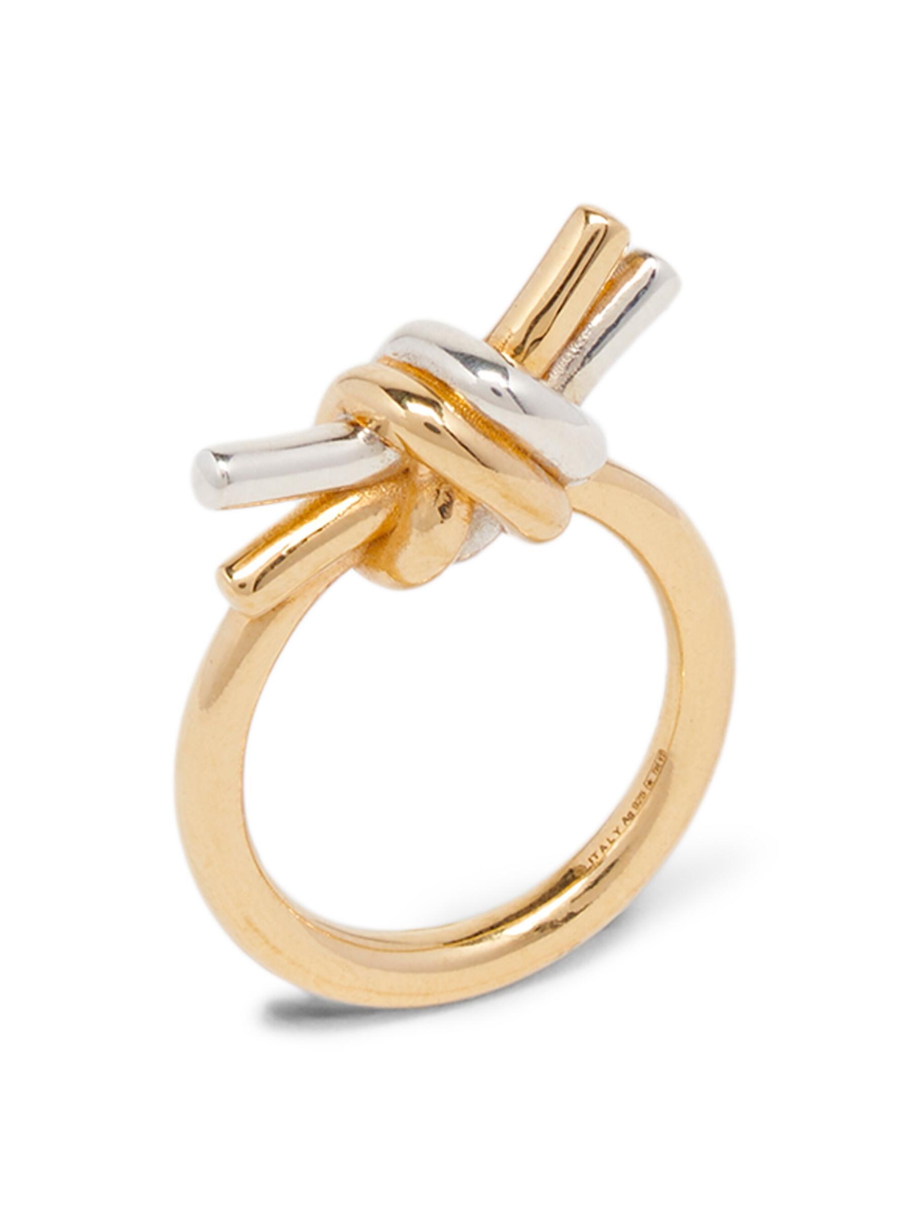 Shop Bottega Veneta - 18k Gold-Plated Knotted Ring | Saks
