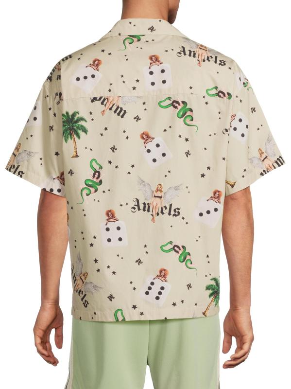 #4: قميص بولينج بين-أب - العاجي متعدد الألوان