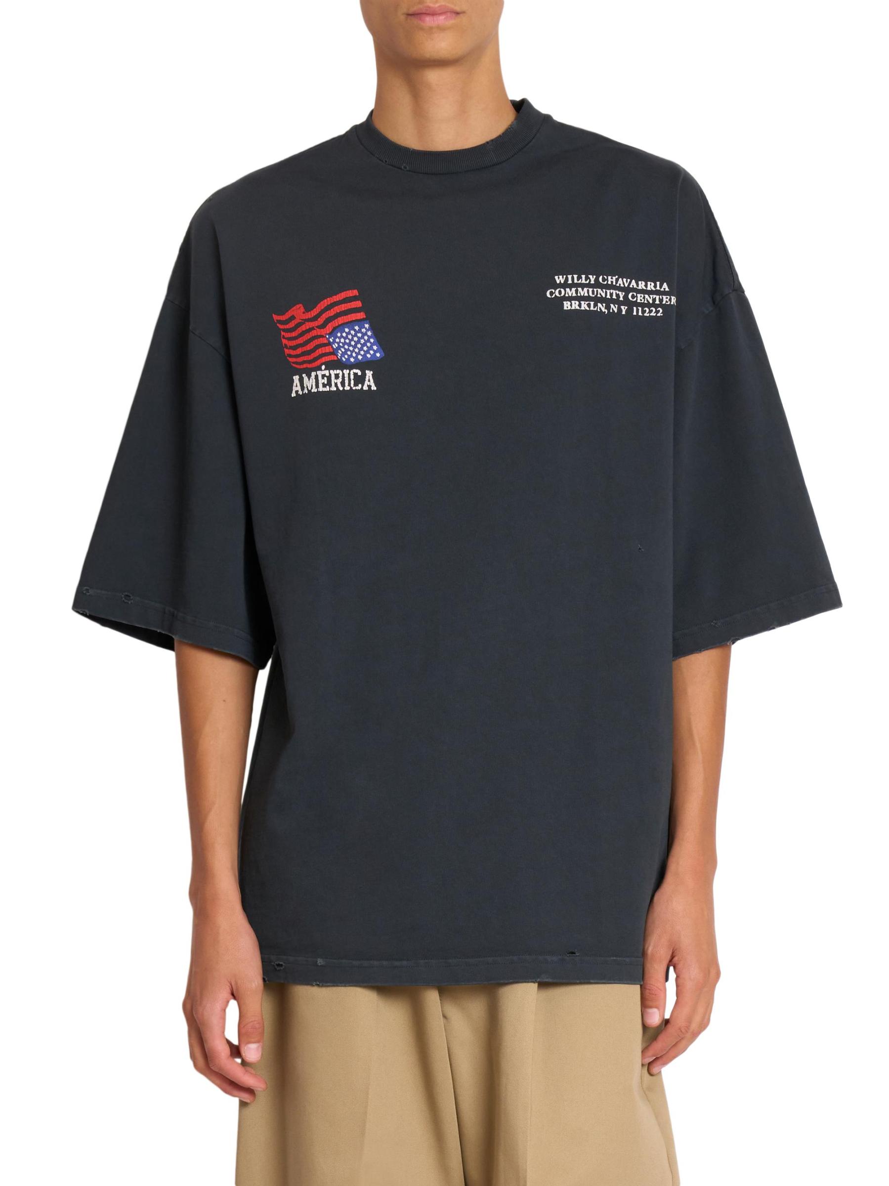 WILLY CHAVARRIA USA BUFFALO Tシャツ XL WILLY CHAVARRIA Buffalo T-Shirt in Black | SVD USA