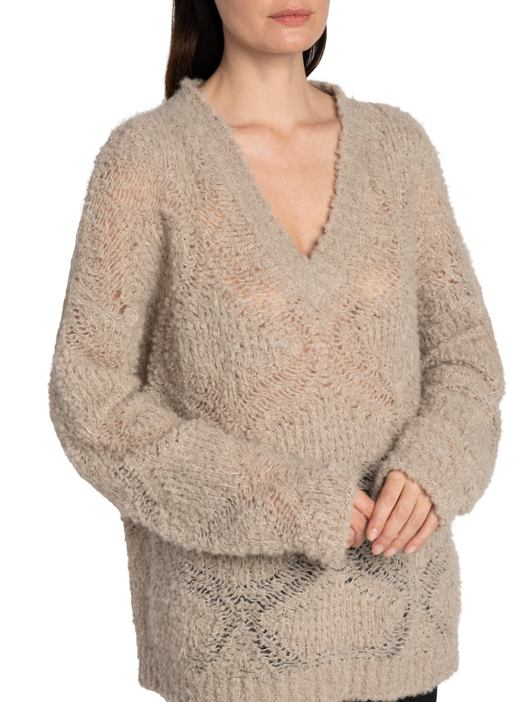 Shop Giorgio Armani - Textured V-Neck Sweater | Saks Fifth