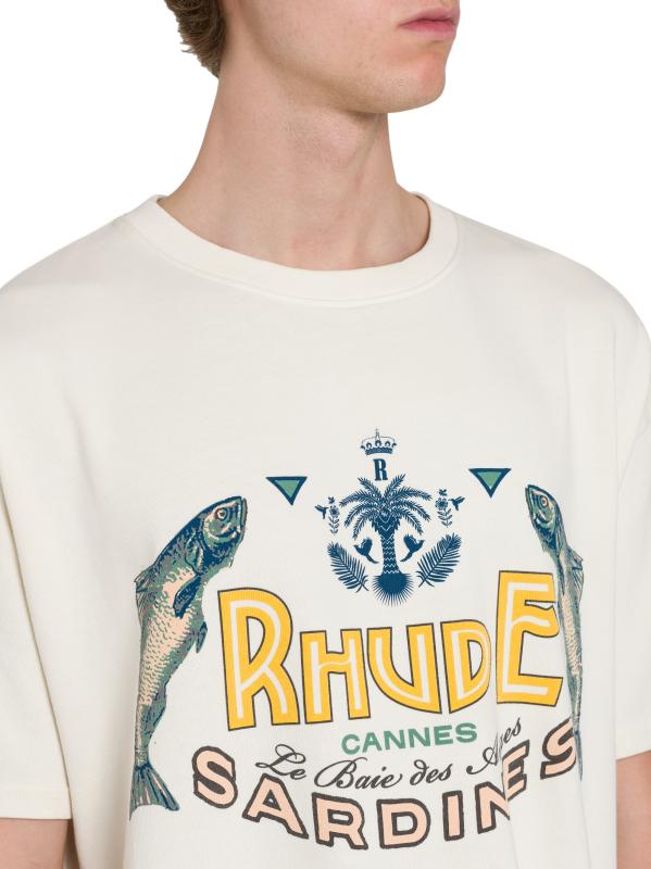 【関税込み】Rhude オフホワイト Sardines Tシャツ RHUDE SARDINES TEE – R H U D E