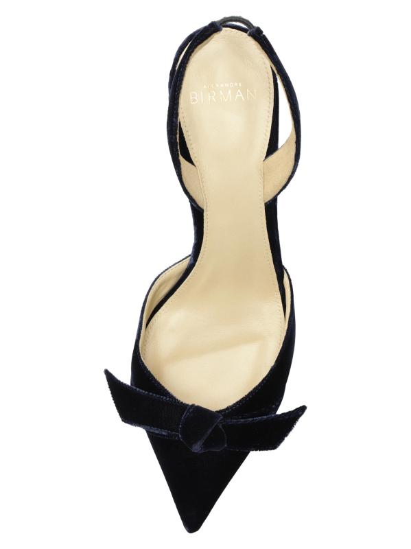 #4: حذاء سلينج باك مخملي مقاس 60 مم من كلاريتا بيل - بلو نوت