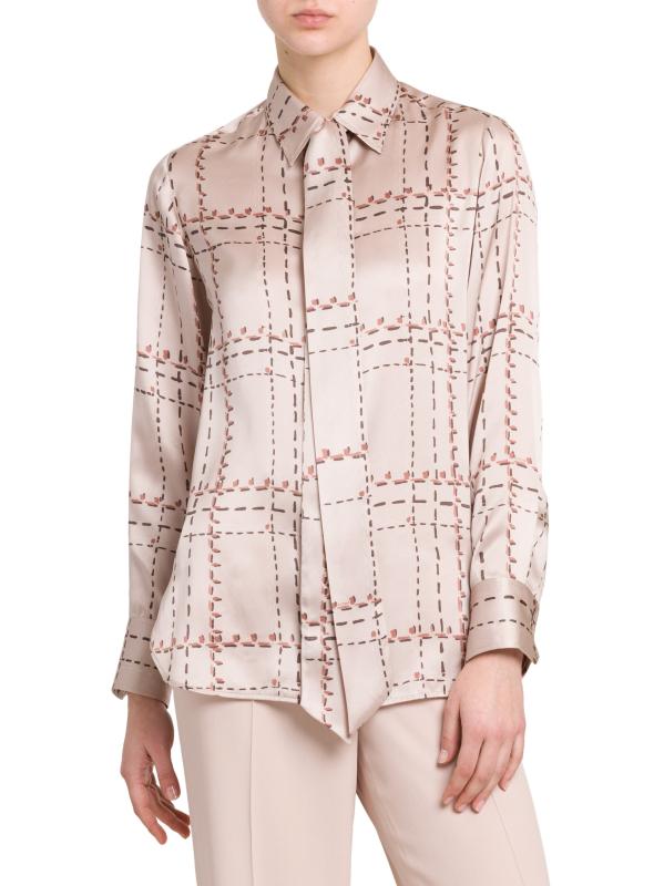 Shop Kiton - Geometric Silk Tie Shirt | Saks Fifth Avenue France