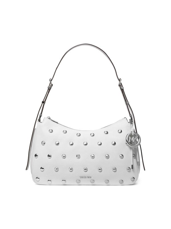 حقيبة كتف متوسطة الحجم قابلة للتحويل من الجلد مرصع نوليتا