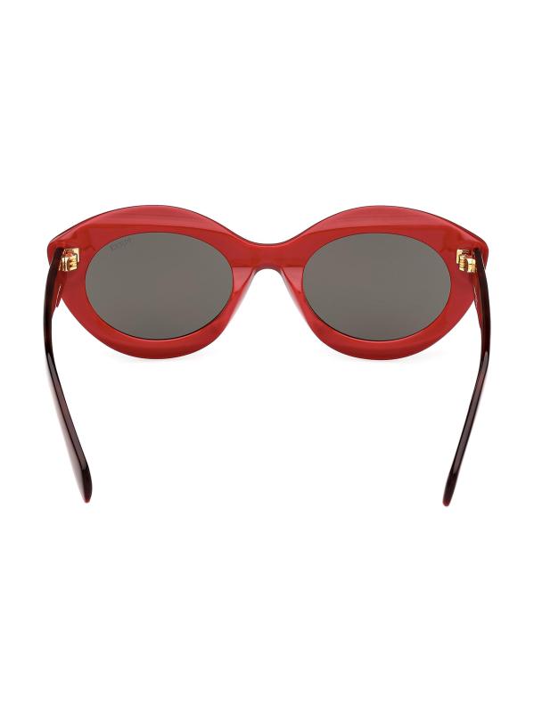 #5: نظارات شمسية بتصميم عين القطة مقاس 53 ملم - أحمر رمادي