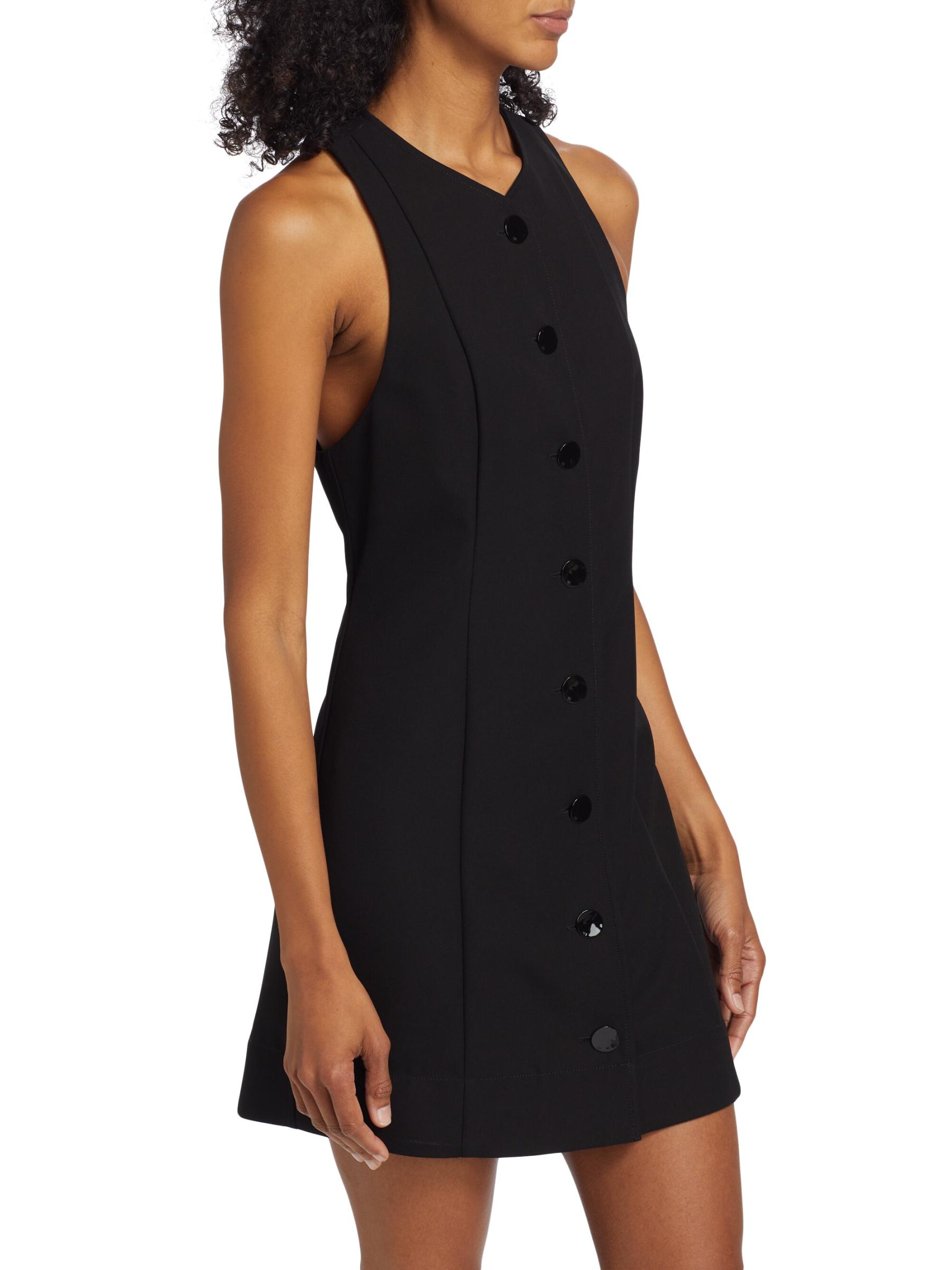 【関税込み】GANNI ブラック Suiting Vest ミニワンピース Shop GANNI - Twill Suiting Vest Minidress | Saks Fifth