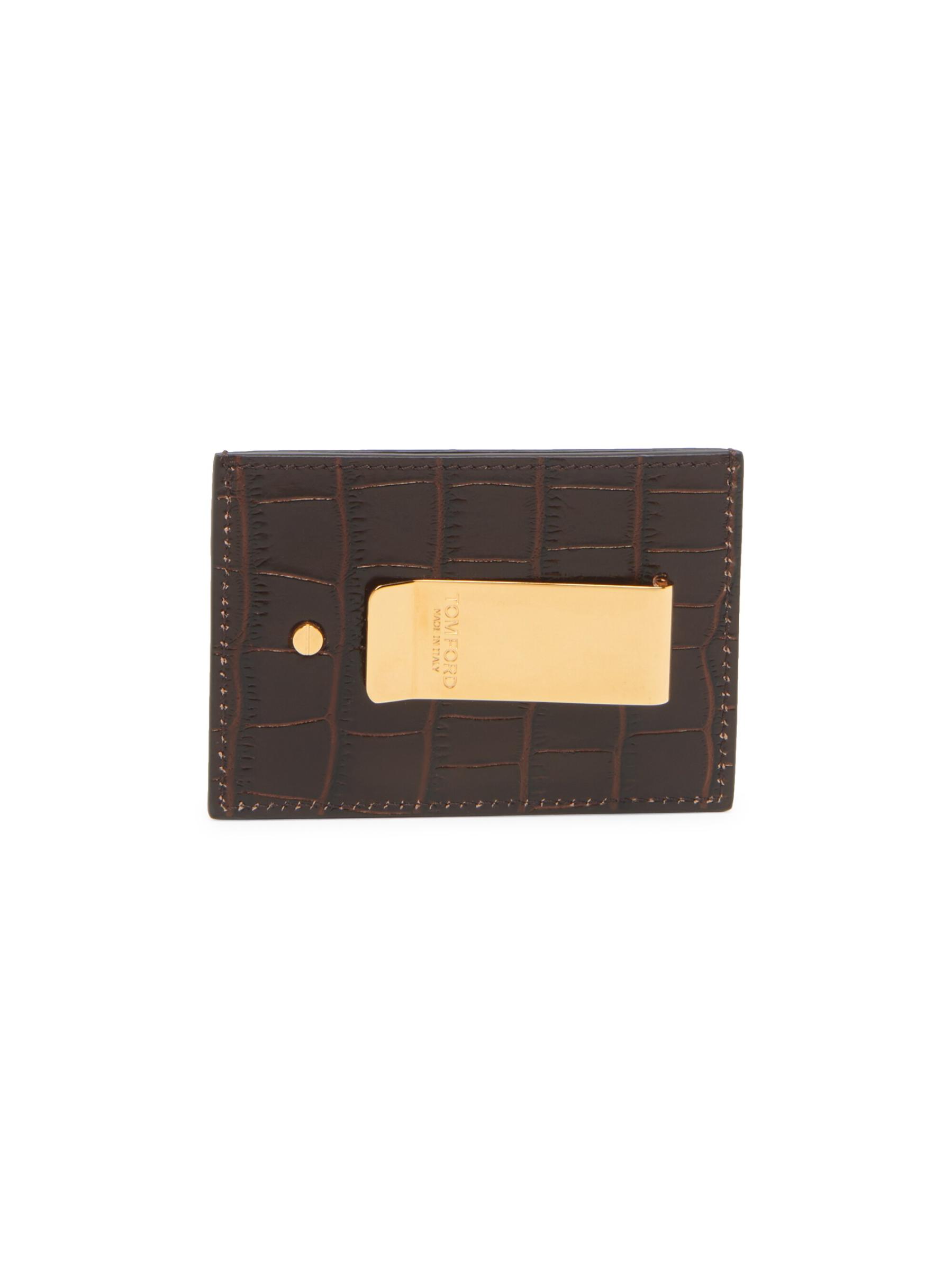 Tom Ford S0448 LCL150G SHINY STAMPED CROC ウォレット 財布 Tom Ford Shiny stamped crocodile leather wallet - ShopStyle