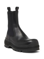 Jil Sander - レザーアンクルブーツ をオンライン購入 | Saks