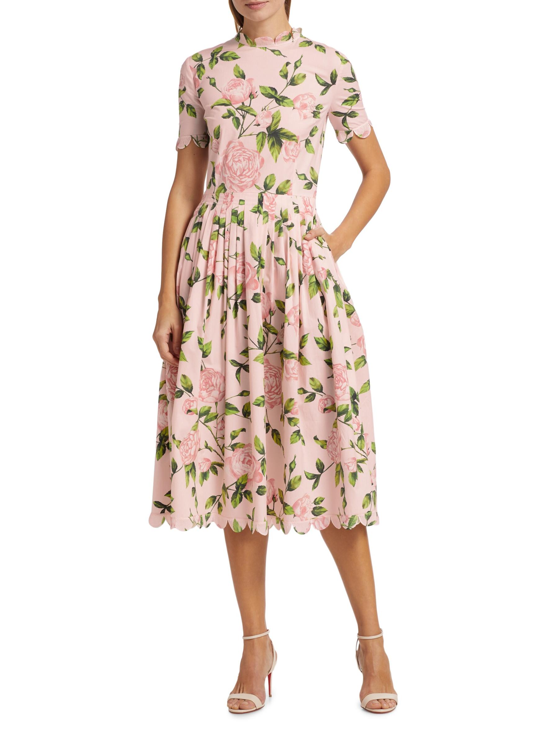 English Roses Poplin Midi-Dress