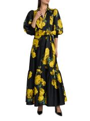 【Alice+Olivia】CORA 花柄 タイウエスト ミニ丈 シャツドレス Alice+Olivia】CORA 花柄 タイウエスト ミニ丈 シャツドレス
