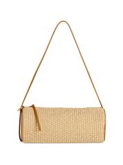 Lenina ♥ RAFFIA shoulder bag /追跡付 Shop Reformation - Simona Woven Raffia Cylinder Shoulder Bag