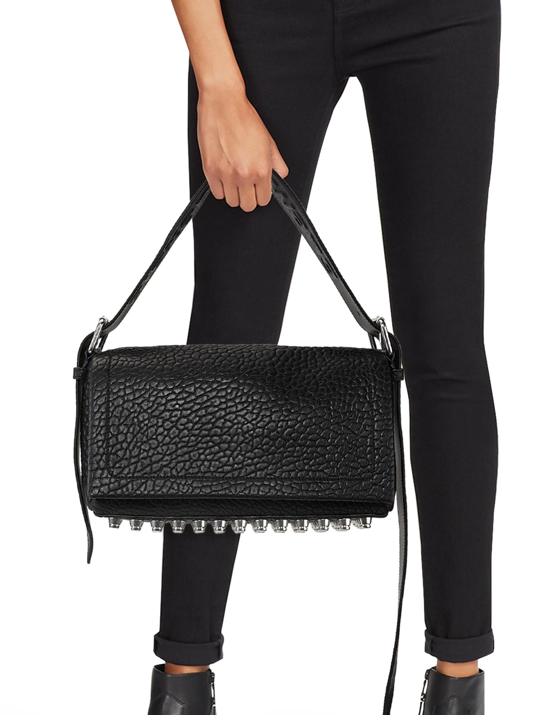 Shop Alexander Wang - Medium Ricco Pebbled Leather Shoulder