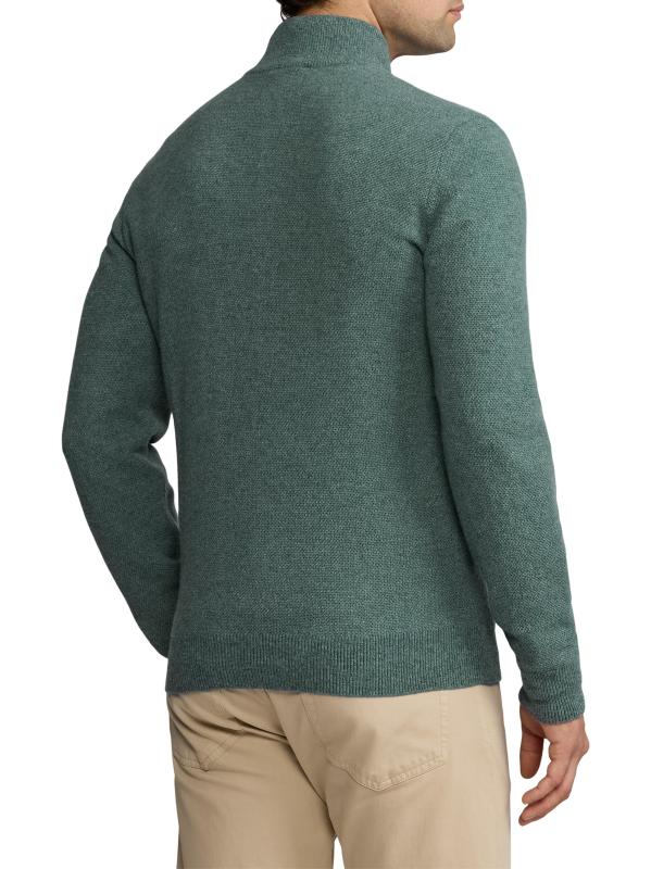 RALPH LAUREN ノースリーブ　カシミア⚪︎ Ralph Lauren Purple Label - バーズアイ カシミア クォーター