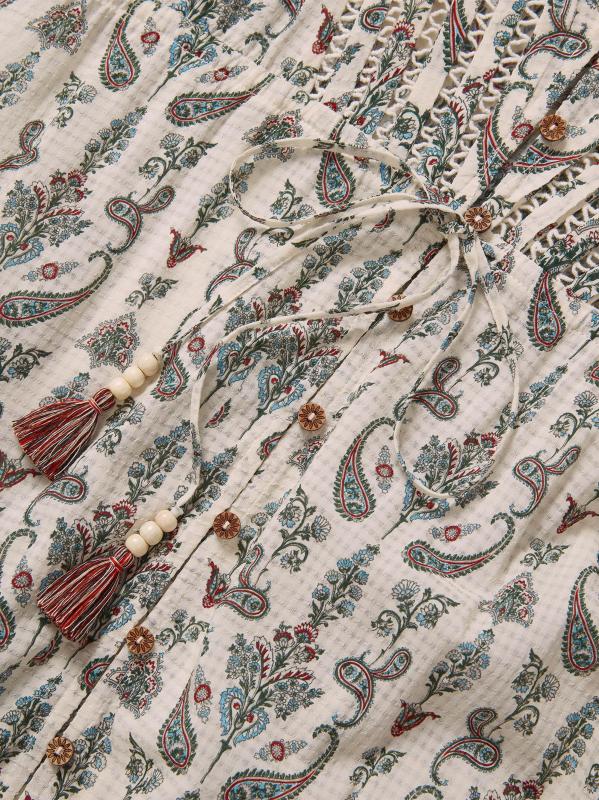 #6: فستان متوسط الطول بطبعة فاني - اكرو متعدد