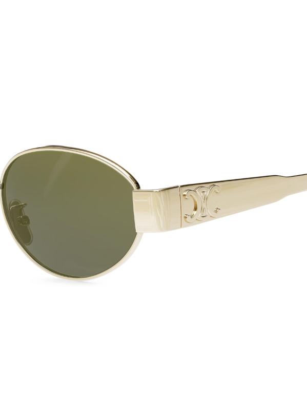 #5: Triomphe 54MM Oval Sunglasses - GOLD GREEN