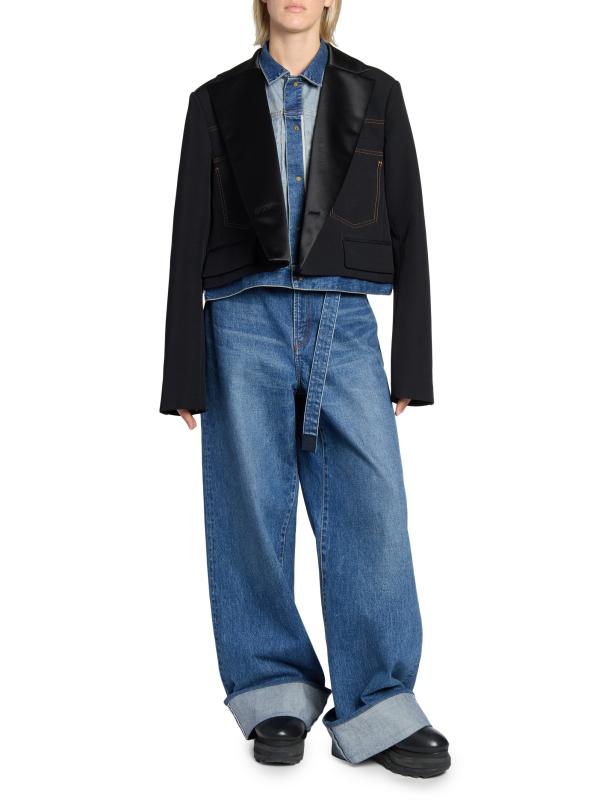 Shop Sacai - Levi's x Sacai Matelassé Twill Combo Jacket