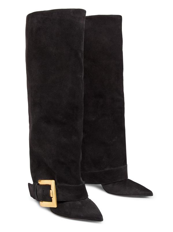 #2: حذاء Anthem 75 ملم من الجلد المدبوغ حتى الركبة - أسود