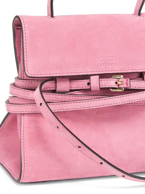 【美品】MOSCHINO ピンク スエード ハンドバッグ Moschino - タイミー・レザー・ハンドバッグ をオンライン購入