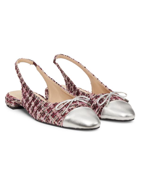 Tweed Slingback Flats