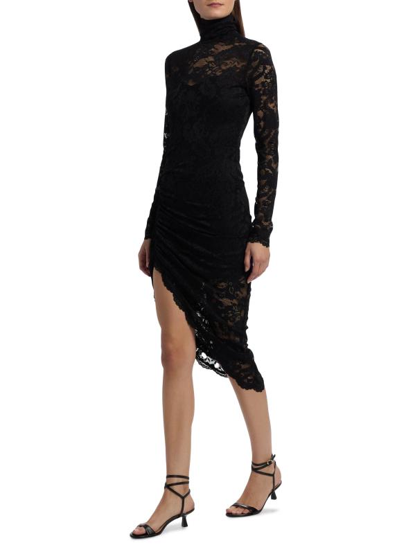 #3: فستان متوسط الطول من الدانتيل الزهري من إيريا - أسود