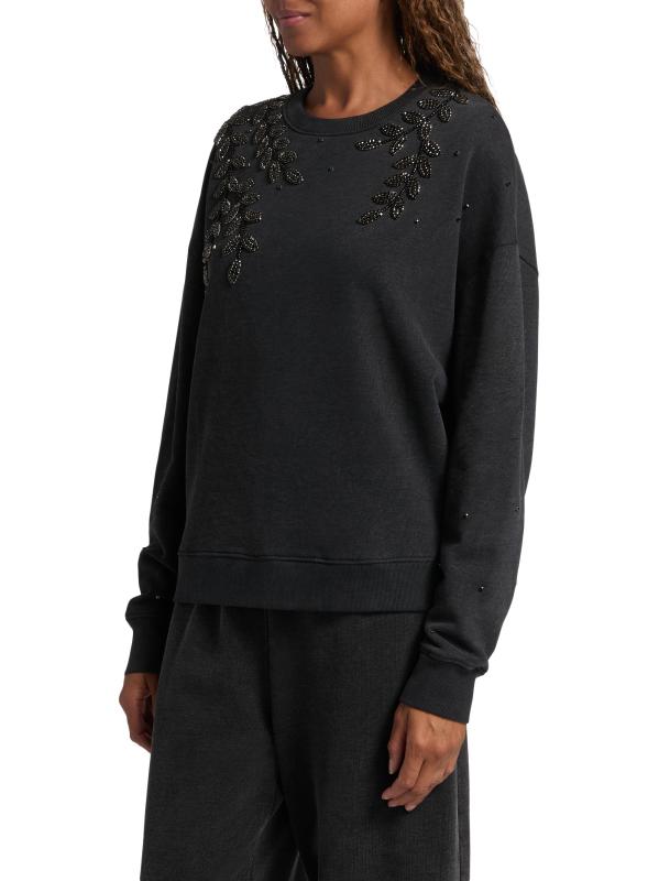 #3: سويت شيرت فرينش تيري مزيّن - خلنج الفحم