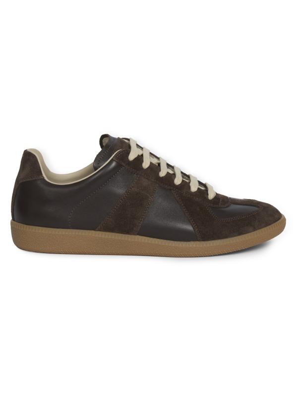 靴 Maison Margiela 38,5 cm Shop Maison Margiela - Replica Leather Low-Top Sneakers
