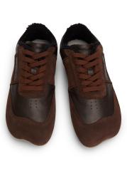 ◆Maison Margiela レザートリム ロートップ スニーカー MAISON MARGIELA レプリカレザー＆スエード スニーカー | NET-A