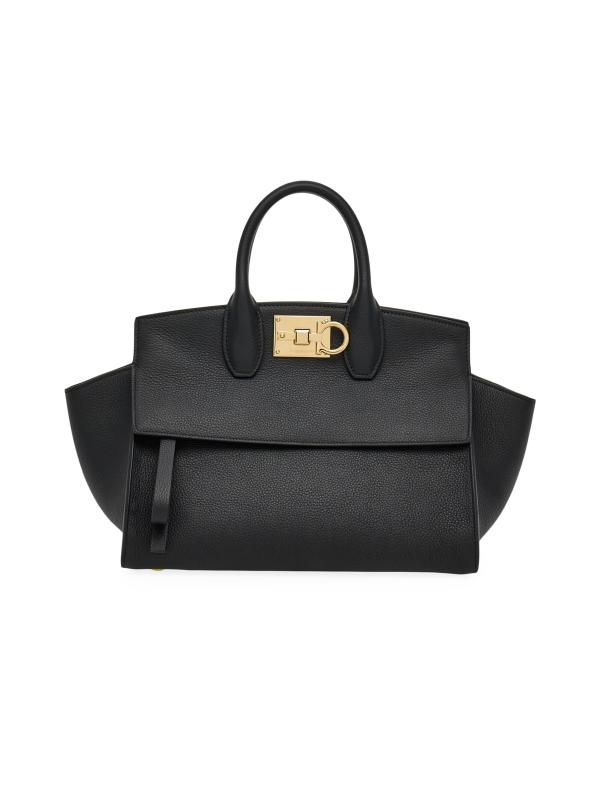 正規店買付【FERRAGAMO】レザー スタジオ ソフトバッグ S Salvatore Ferragamo: The Studio Bag