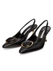Manolo Blahnik - キアラン・レザー・スリングバック・パンプス