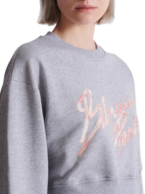 #6: سويت شيرت قصير من بالمان باريس - وردي شاحب