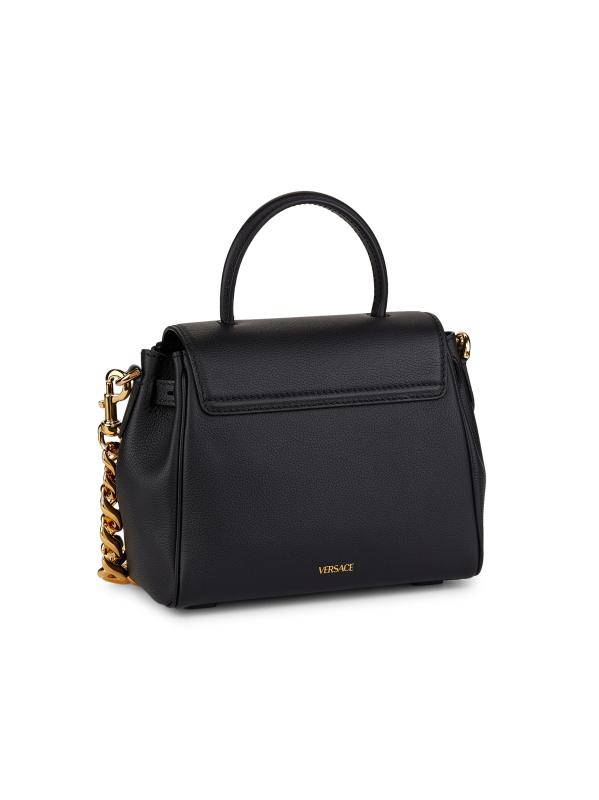 ♦VERSACE♦ミニメドゥーサレザートップハンドル Versace - ミニ ラ メドゥーサ メタリックレザー トップハンドル