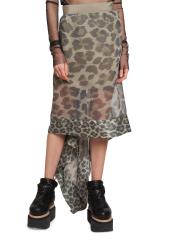 Shop Sacai - Leopard Print Asymmetrical Skirt | Saks Fifth