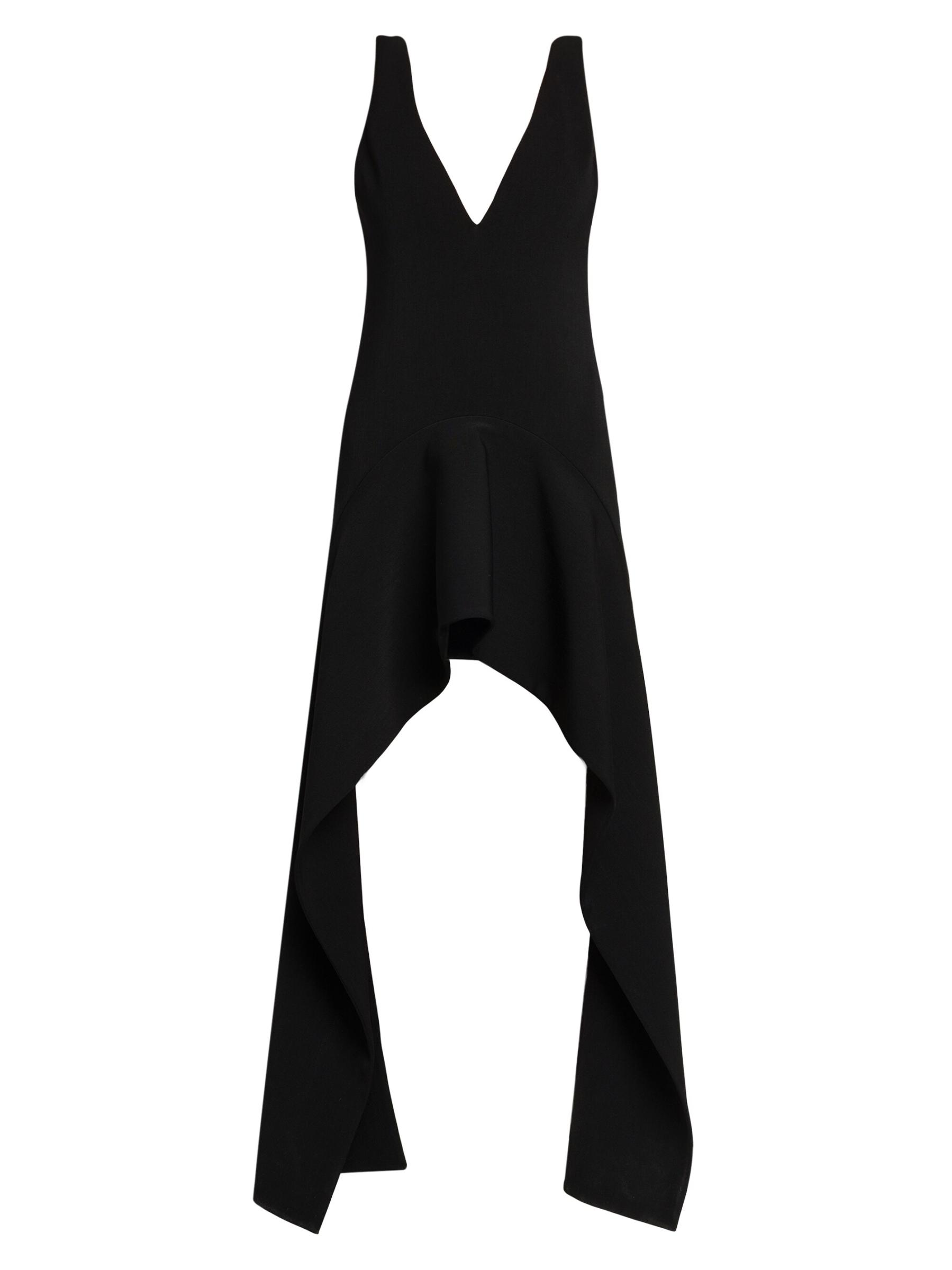 【J.W. ANDERSON】ドレープヘムVネックドレス DR0490PG1761999 JW Anderson ドレープヘム Vネックドレス | ブラック | FARFETCH JP
