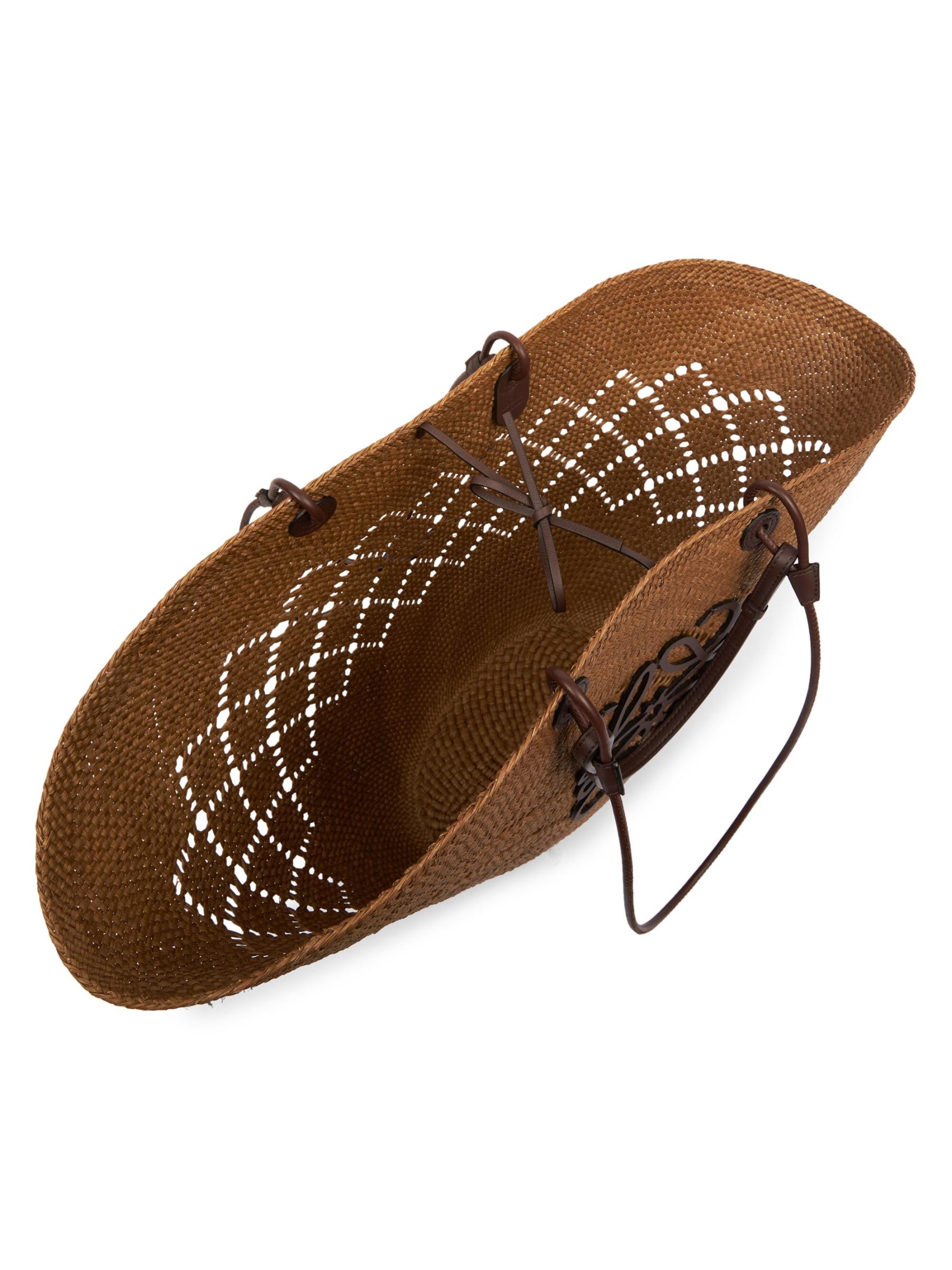 LOEWE x Paula's Ibiza Large Ajoure Anagram かごバッグ LOEWE x Paula's Ibiza Large Woven Anagram Basket Bag