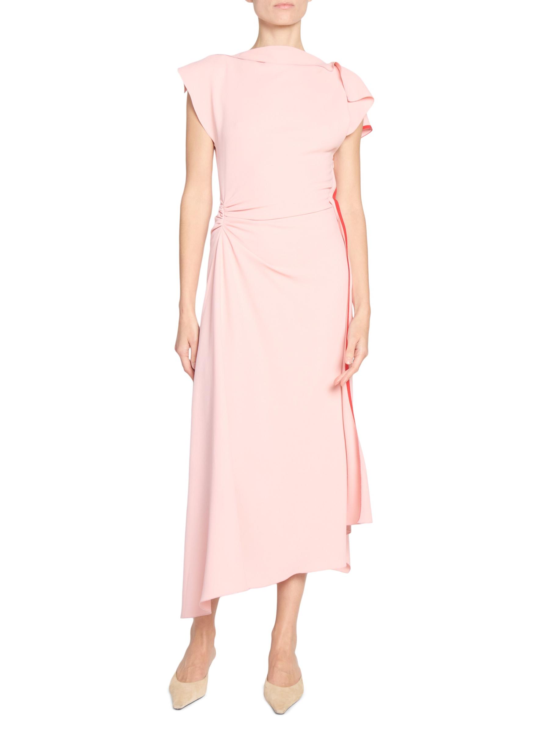 アシンメトリックビジューミディドレス Victoria Beckham - ギャザー・アシンメトリック・ミディドレス