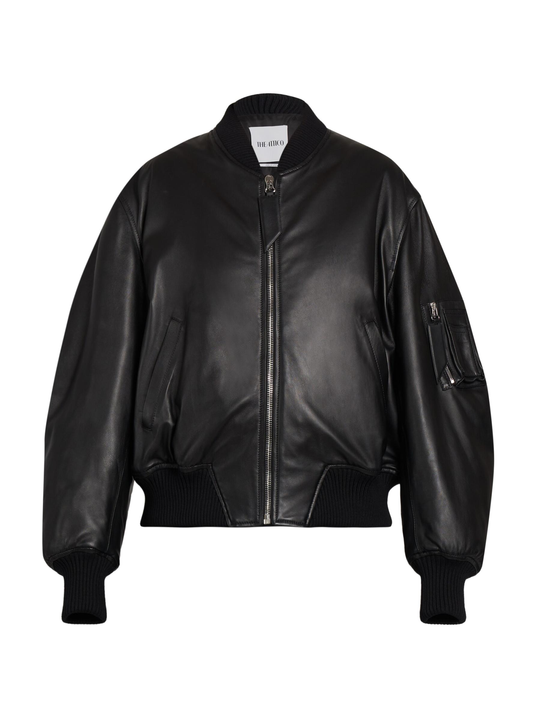ボトムスその他 The Attico Wool Gabardine Jacket THE ATTICO Crystal-embellished twill bomber jacket | NET-A
