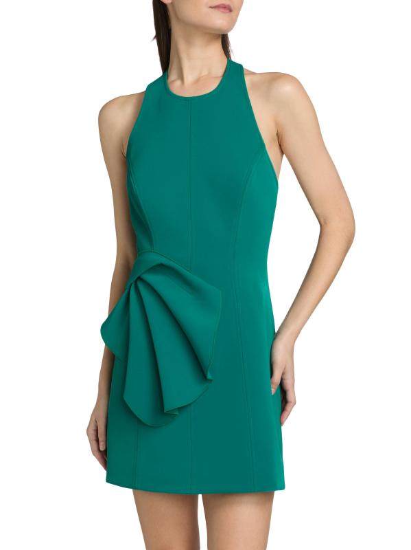 #2: فستان قصير بتصميم بيتال هالتر غير متماثل من مانتون - دارك باسيفيك